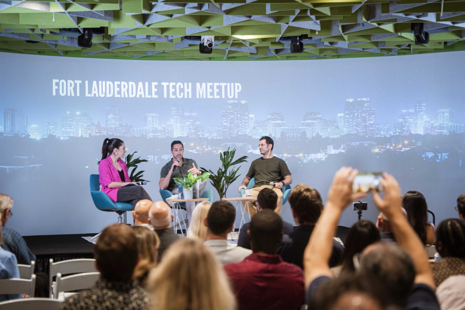 Jeremy speaking on a panel at the Fort Lauderdale Tech Meetup